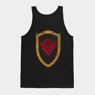 Spider Sigil Red (Shield Gold Celtic Rope Gold rims Black Core) Tank Top